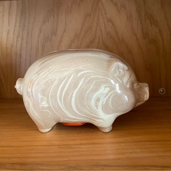 Pottery Pig Figure Mt St Helens Ash St Helens Ashware Piggy Bank WA - Picture 1 of 11